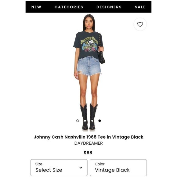 NWT Daydreamer Johnny Cash 1968 Tee - Picture 4 of 6